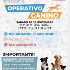 Operativo canino se realizará éste sábado 26 de noviembre.