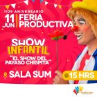 Payaso Chispita brindará un show este domingo en la Feria Productiva de Porvenir